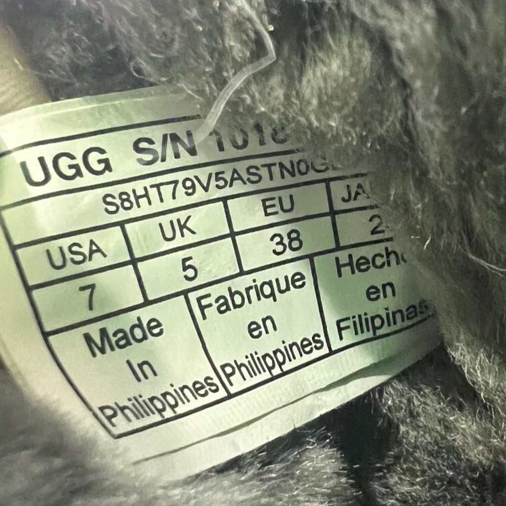 Ugg Constatine Satin Ribbon Boots Womens Size 7 Gray Charcoal Warm Y2K - Picture 7 of 9